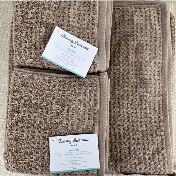 Tommy Bahama Bath Towel Set Northern Pacific II Brown Textured 4 Piece Set NEW - Picture 4 of 11